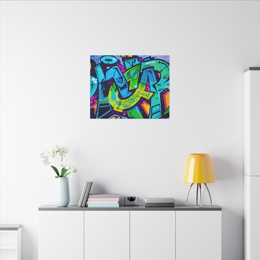 Graffiti Street Art Matte Canvas Print — Vibrant Urban Wall Art