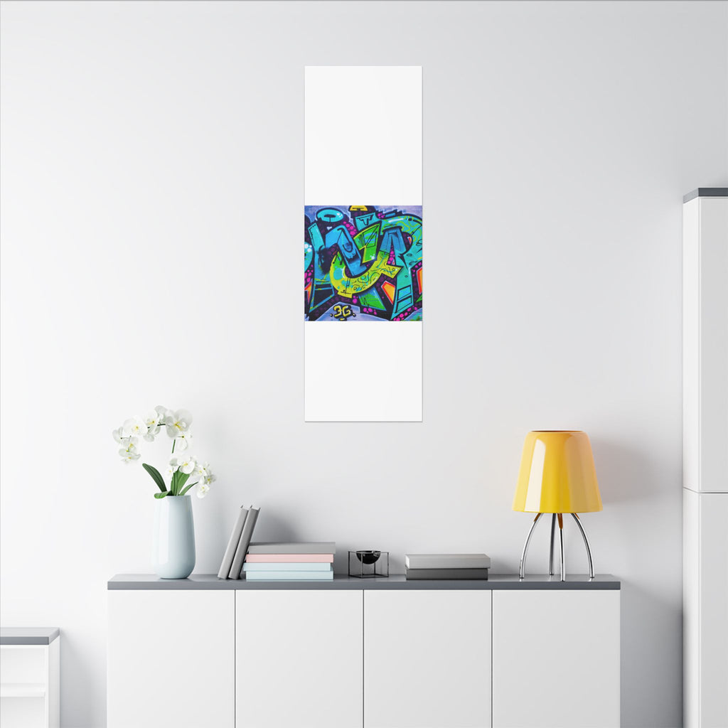 Graffiti Street Art Matte Canvas Print — Vibrant Urban Wall Art