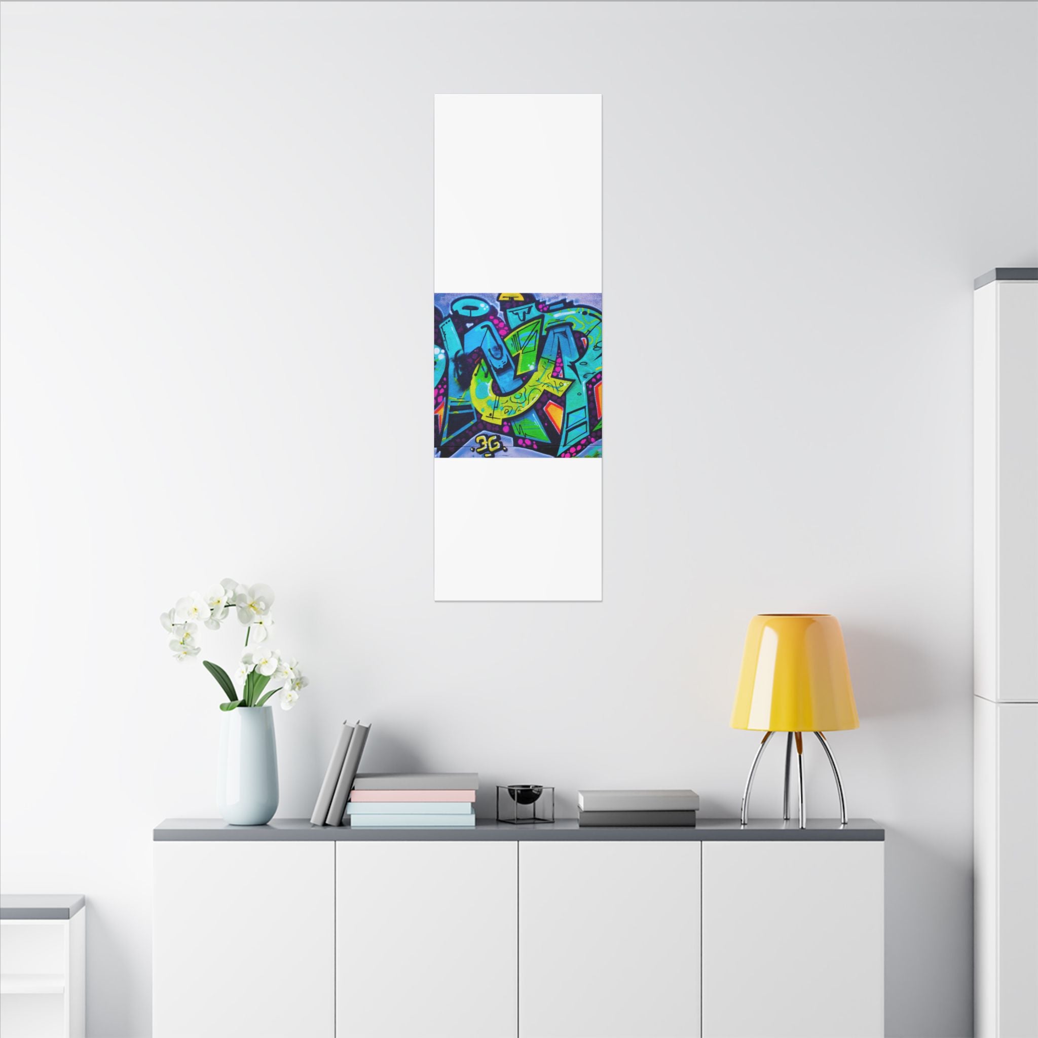 Graffiti Street Art Matte Canvas Print — Vibrant Urban Wall Art