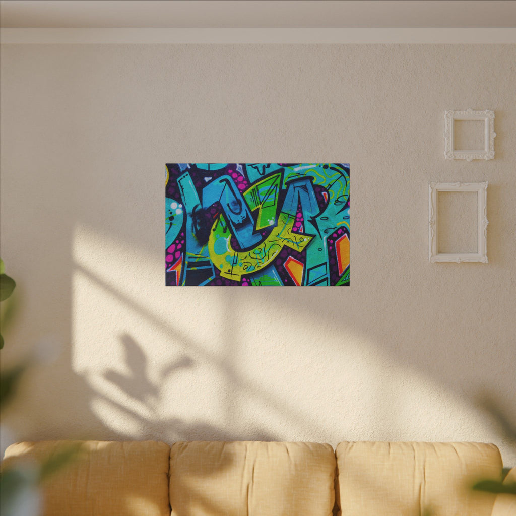 Graffiti Street Art Matte Canvas Print — Vibrant Urban Wall Art