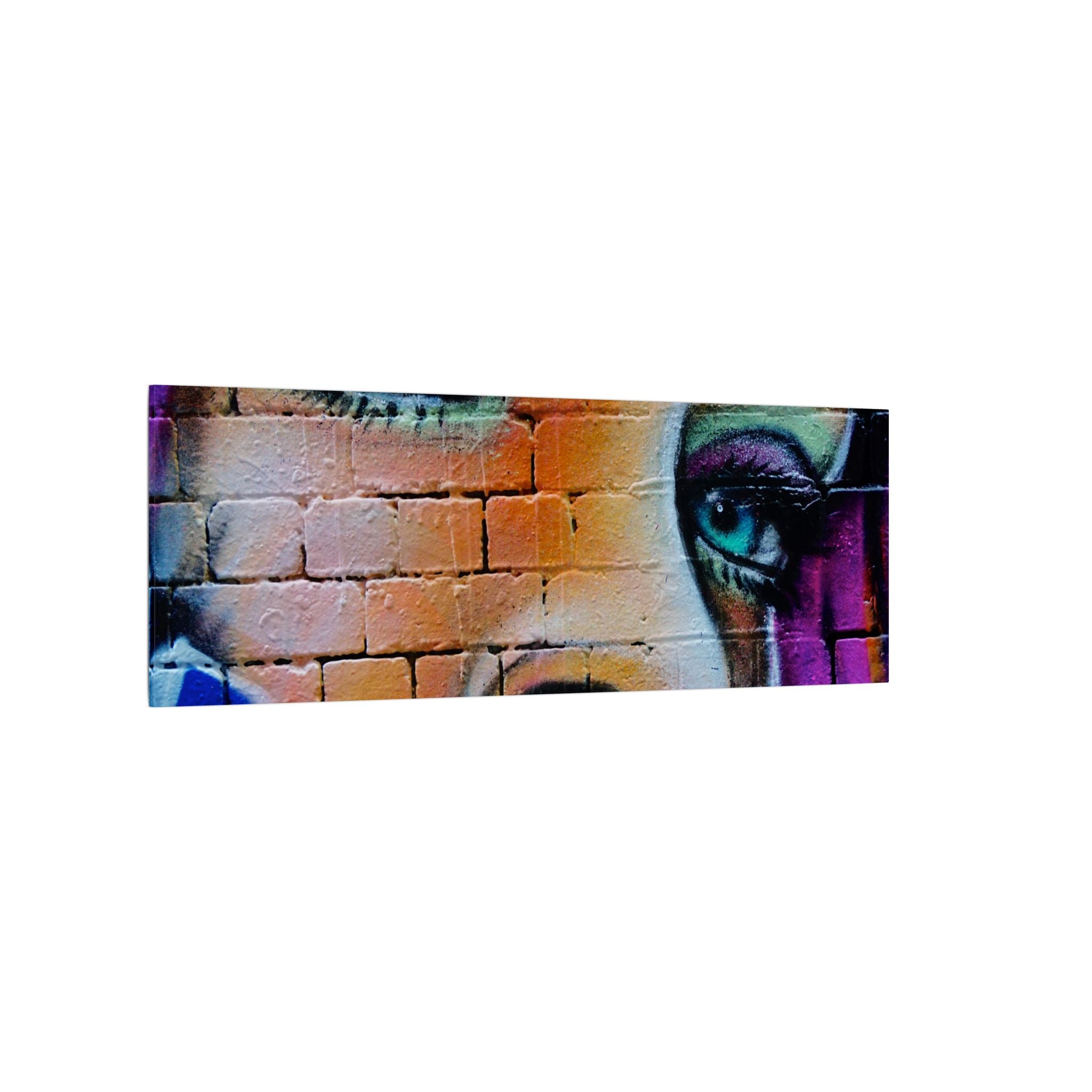 Graffiti Face Matte Canvas Print — Urban Street Art Portrait Wall Decor