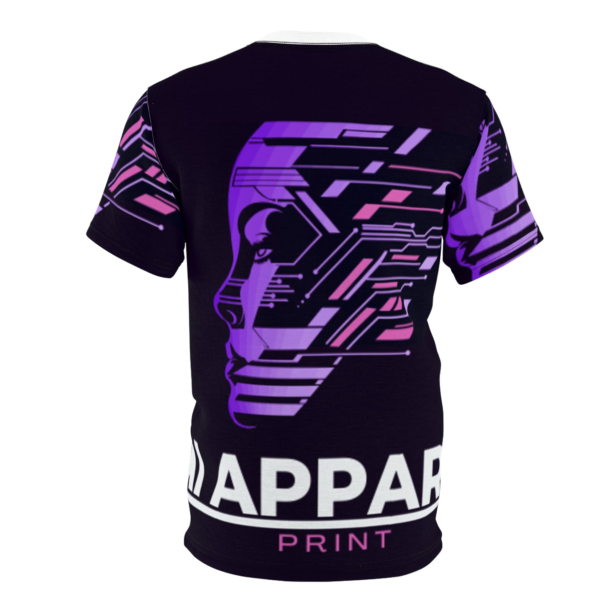 Cyberpunk Unisex Cut & Sew Tee | Futuristic Graphic T-Shirt | Tech Lover Gift | AOP Tee for Festivals, Casual Wear