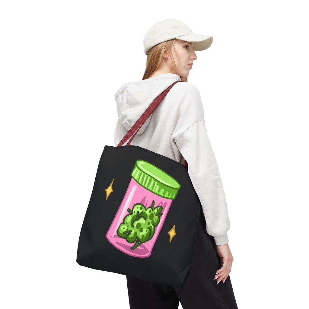 Vibrant Weed Tote Bag - Fun Cannabis Carryall for Partying, Gifts, Festivals, Eco-Friendly Shopping, Unique Statement Piece