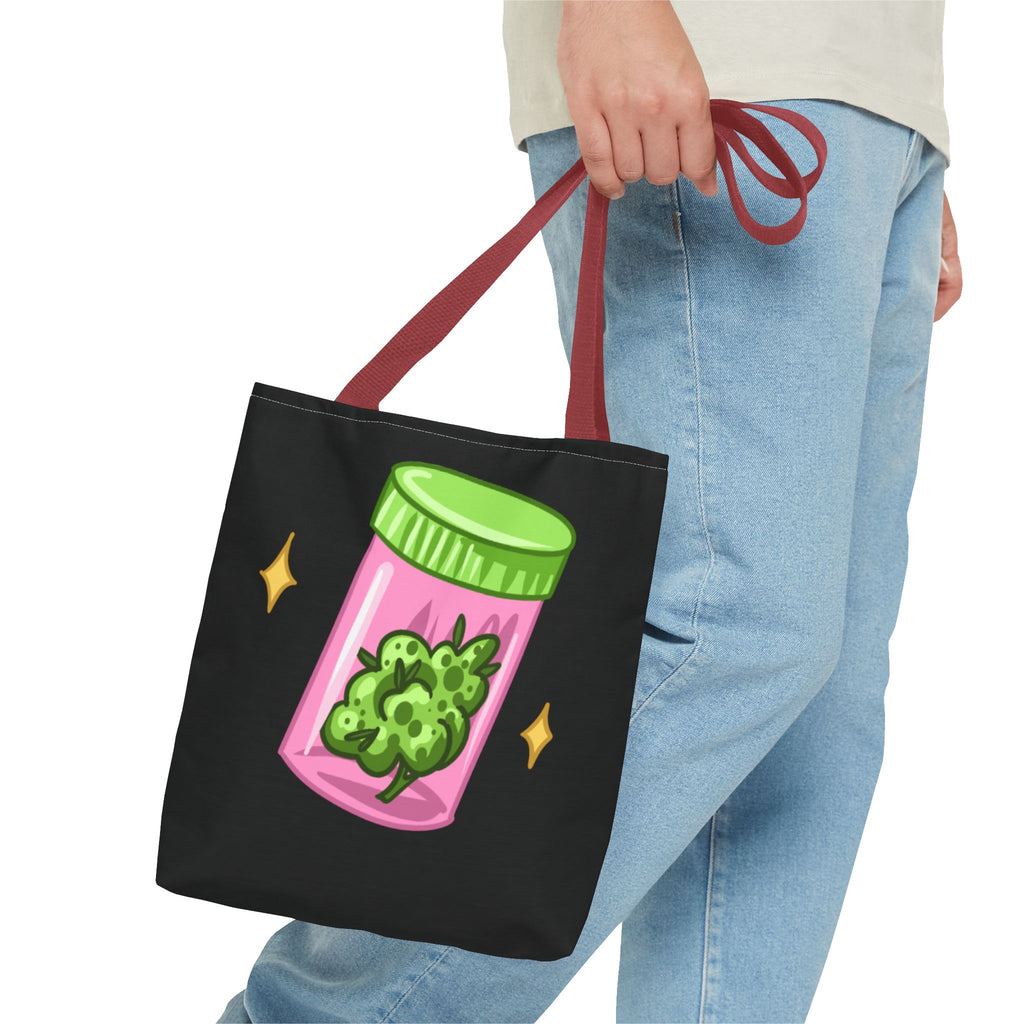 Vibrant Weed Tote Bag - Fun Cannabis Carryall for Partying, Gifts, Festivals, Eco-Friendly Shopping, Unique Statement Piece