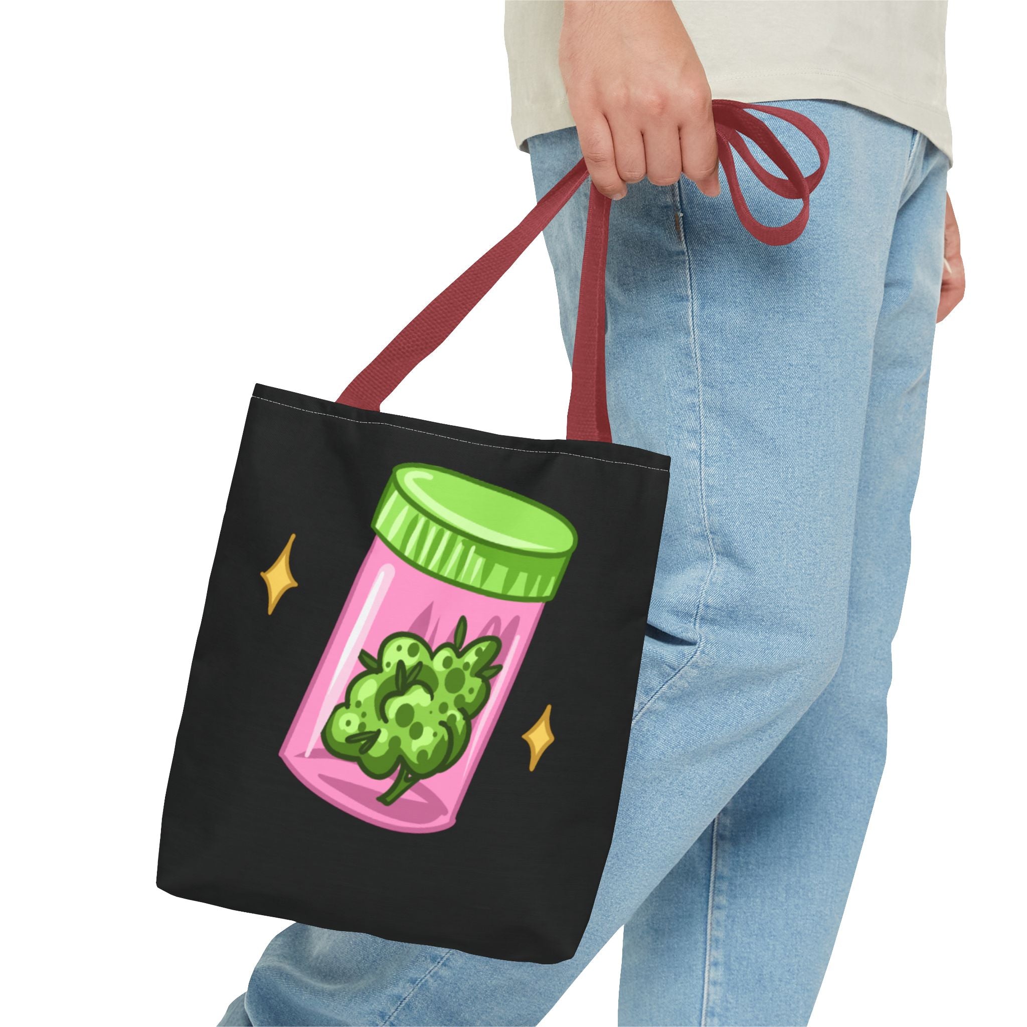 Vibrant Weed Tote Bag - Fun Cannabis Carryall for Partying, Gifts, Festivals, Eco-Friendly Shopping, Unique Statement Piece