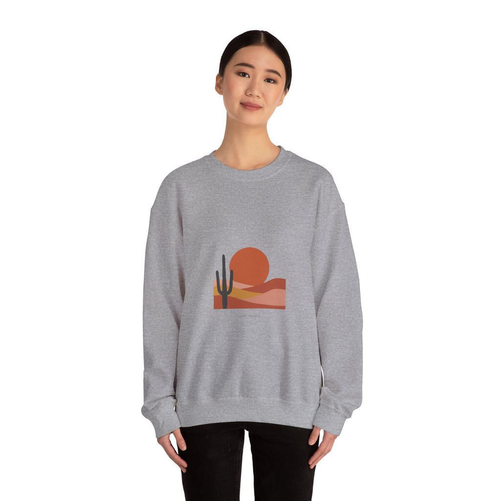 Desert Sunset Minimalist Mesa Sweatshirt | Southwestern adobe-inspired wall art
