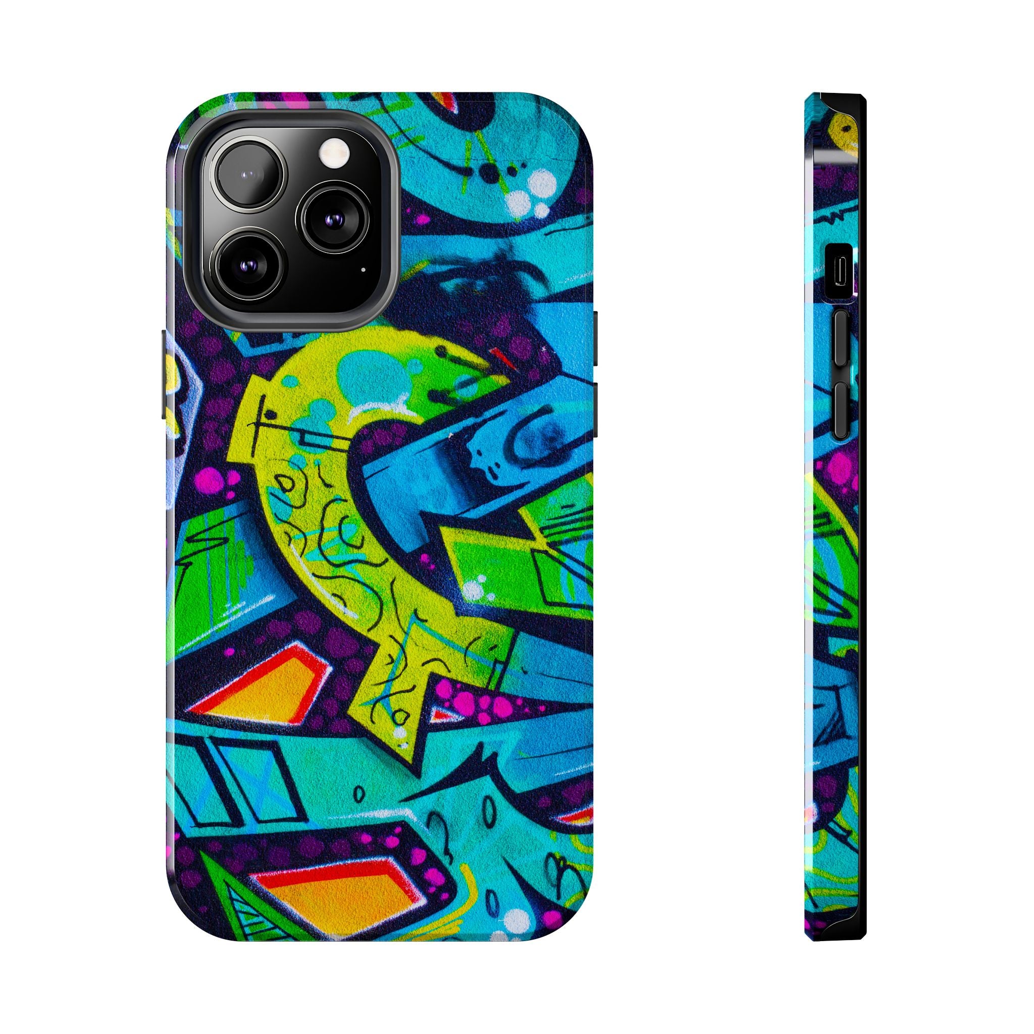 Vibrant Urban Tough Phone Case - Graffiti Design 1 for iPhones