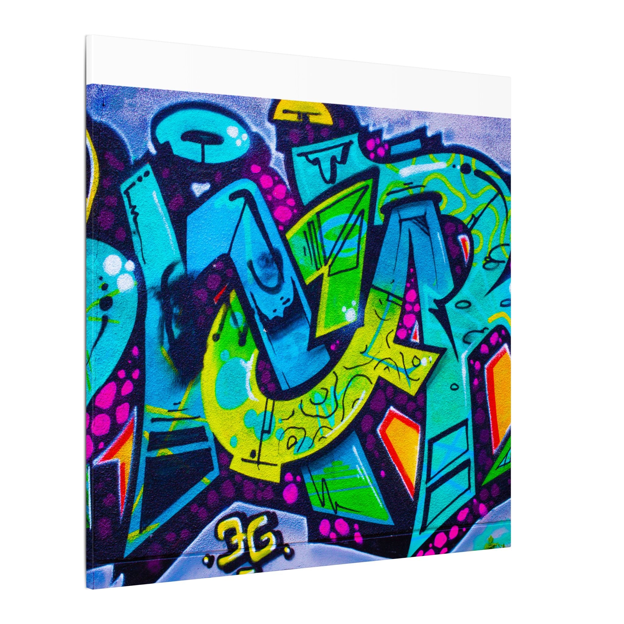 Graffiti Street Art Matte Canvas Print — Vibrant Urban Wall Art