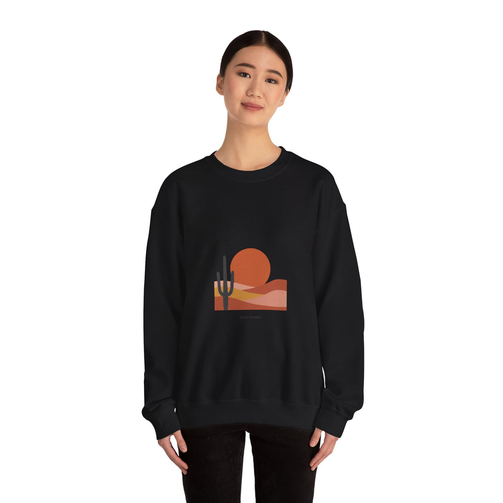 Desert Sunset Minimalist Mesa Sweatshirt | Southwestern adobe-inspired wall art