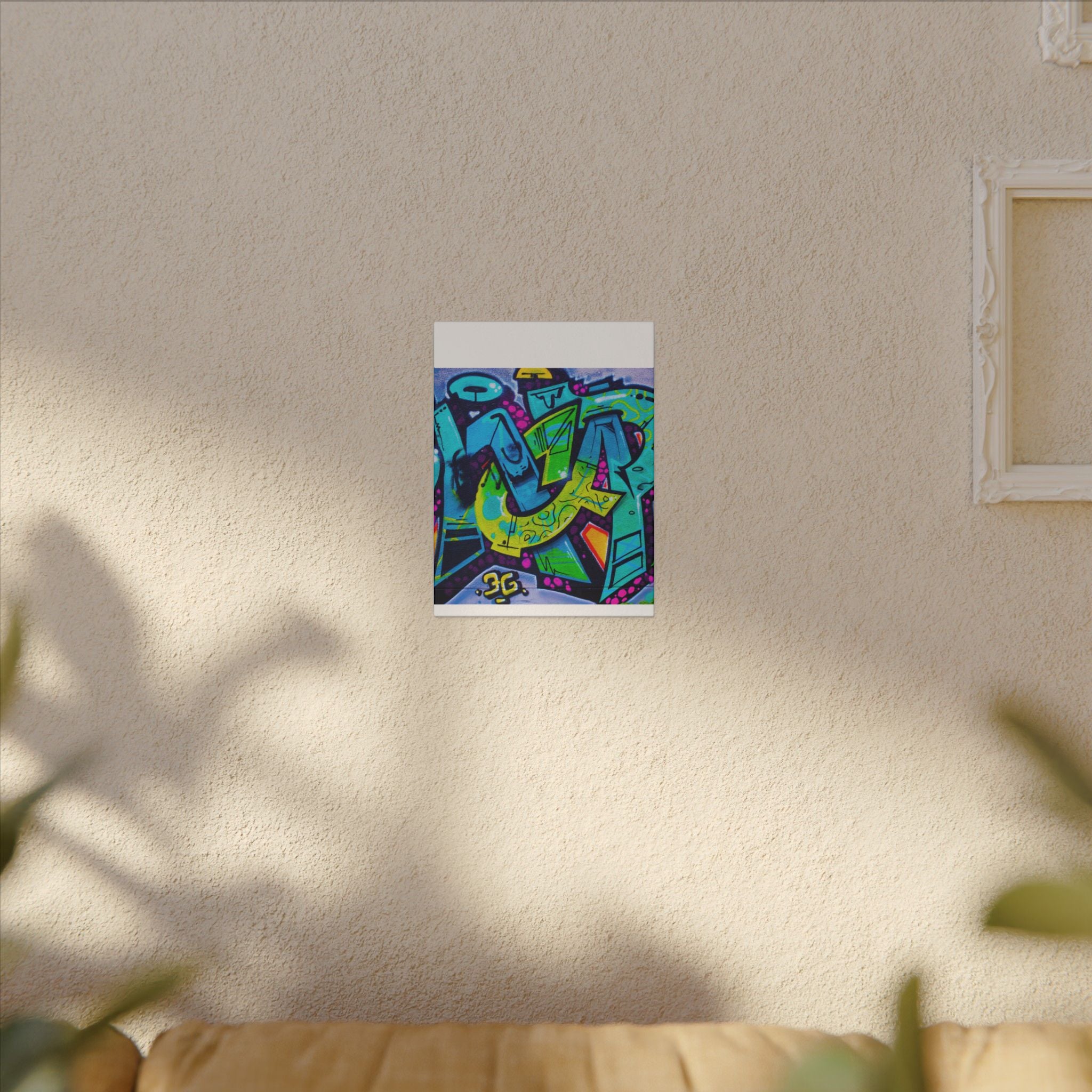 Graffiti Street Art Matte Canvas Print — Vibrant Urban Wall Art
