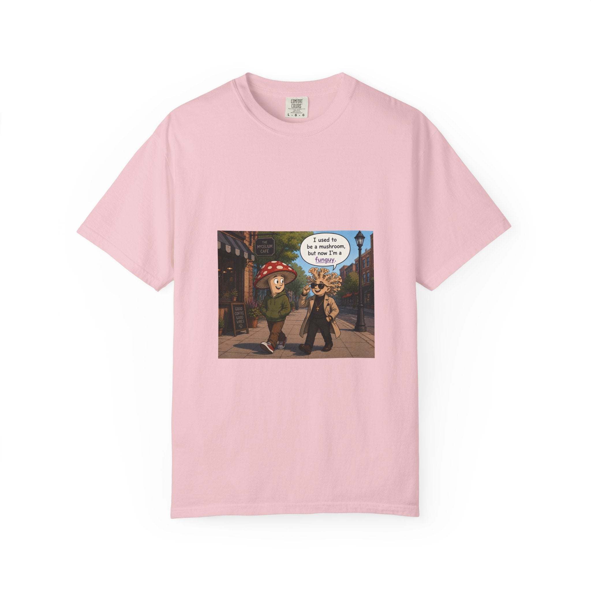 Mushroom to Funguy Graphic T-Shirt Mushroom - friends at the mycelium café Set 1