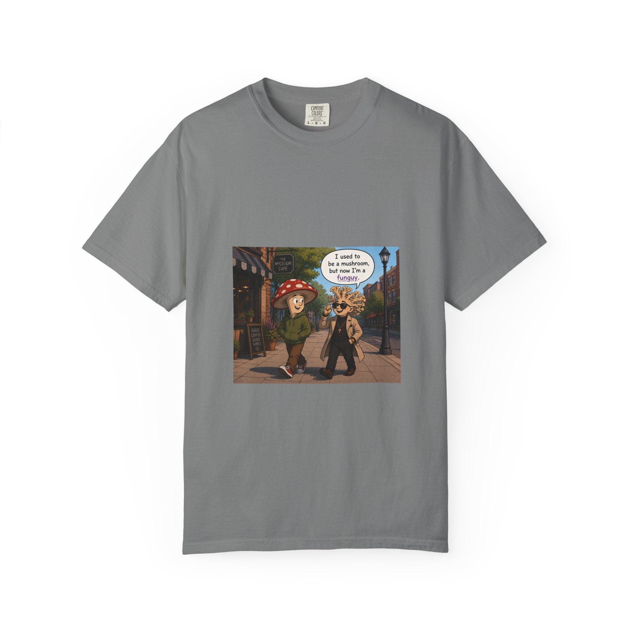 Mushroom to Funguy Graphic T-Shirt Mushroom - friends at the mycelium café Set 1