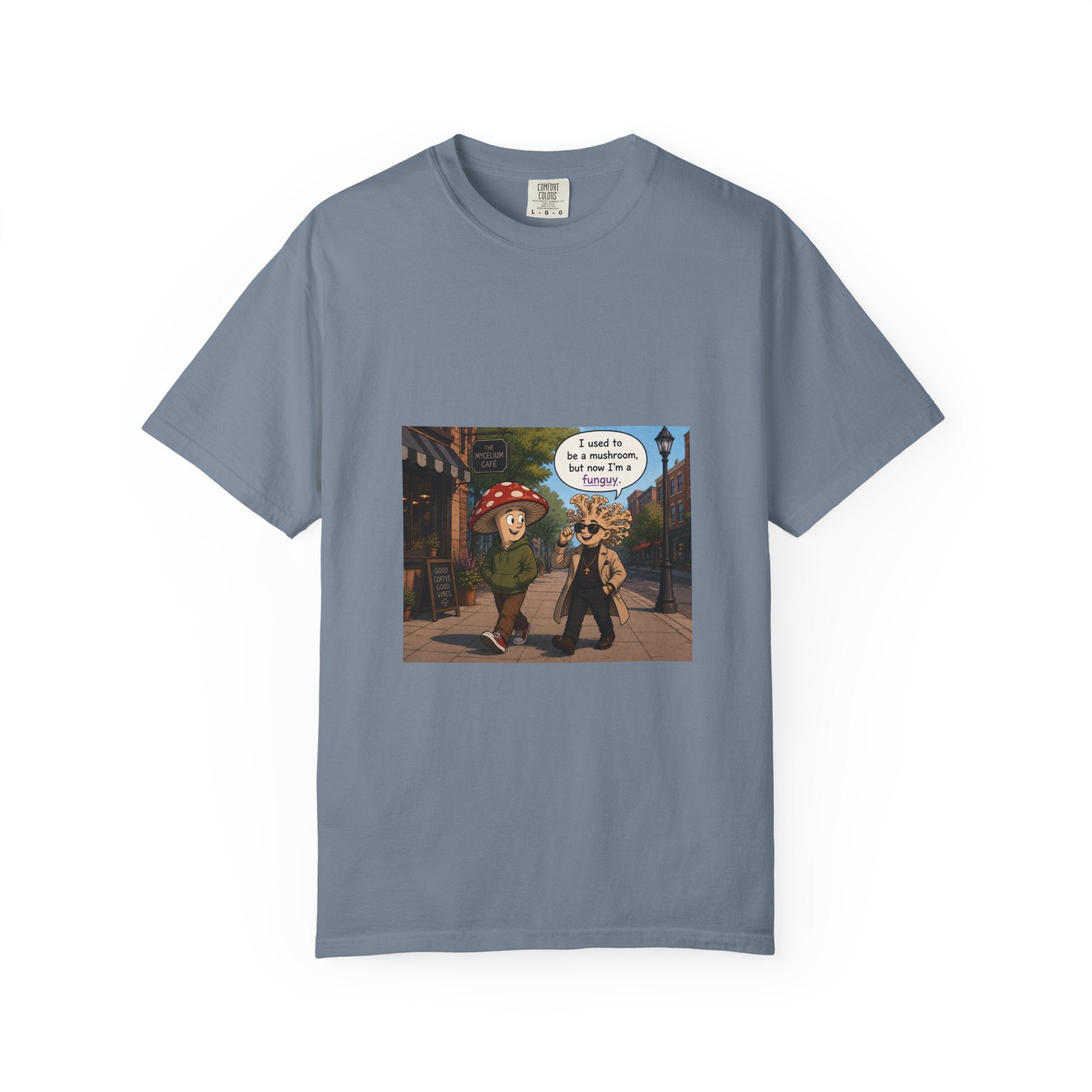 Mushroom to Funguy Graphic T-Shirt Mushroom - friends at the mycelium café Set 1