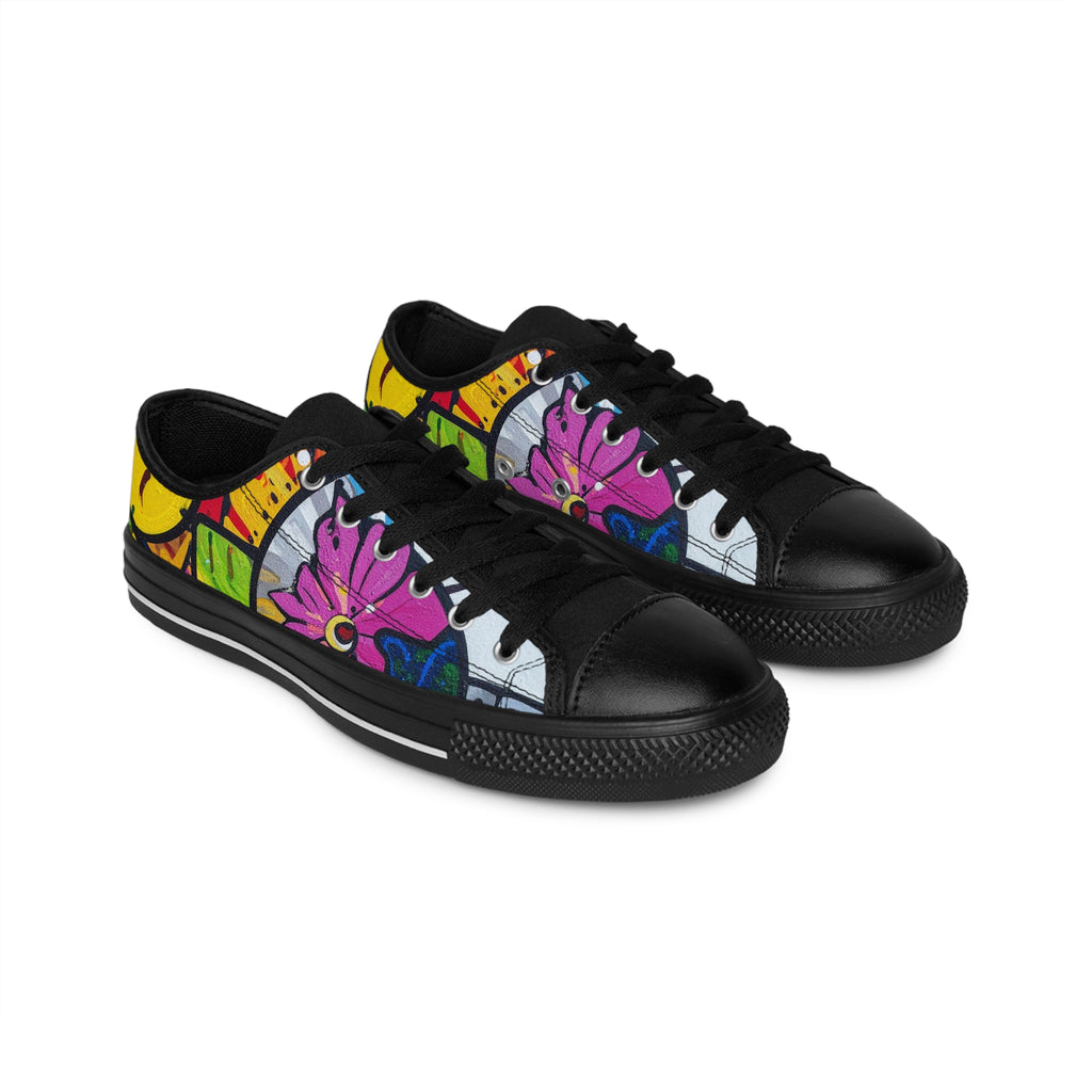 Vibrant Women's Sneakers with Colorful Graffiti Design 3