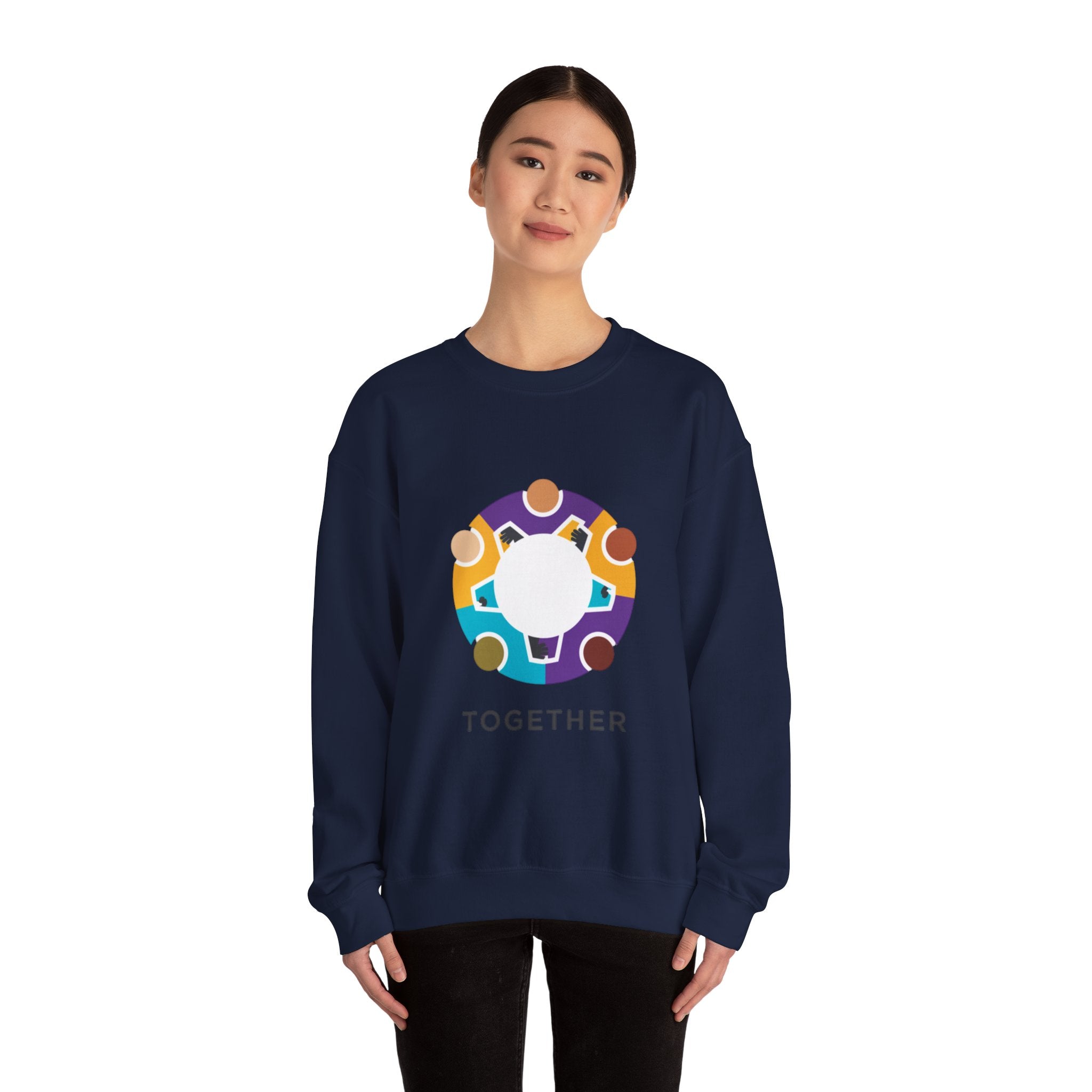 Solidarity Icon 'Together' Crewneck Sweatshirt | Equality Icon, Minimal Feminist Design