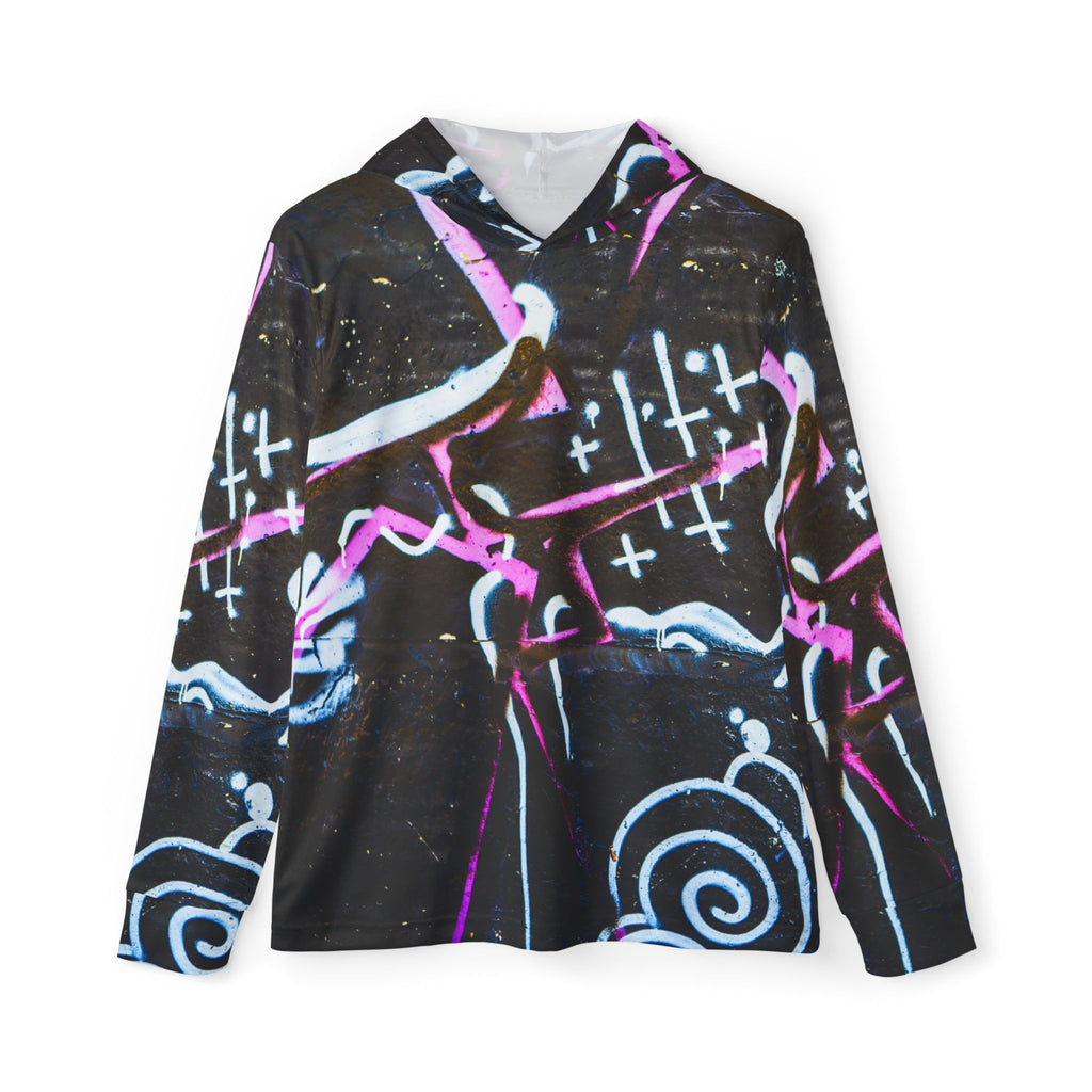 Vibrant Graffiti Sports Hoodie for Men, Athletic Warmup Hoodie, Trendy Sportswear, Streetwear, Gym Gear, Casual Wear