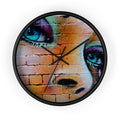 Graffiti Face Wall Clock — Colorful Street Art Portrait Clock