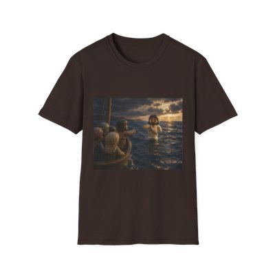 Tiny Jesus Walking on Water T-Shirt — Inspirational Biblical Faith Tee